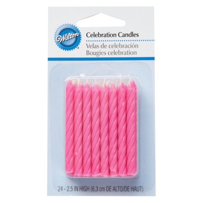 Wilton Pink Candles 