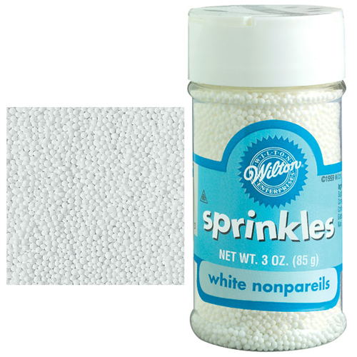 Wilton Açúcar Sprinkle Branco Nonpareils