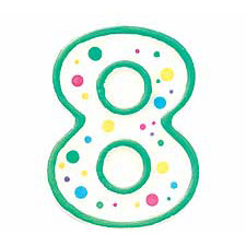 Wilton n# 8 Birthday Candle