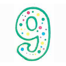 Wilton n# 9 Birthday Candle