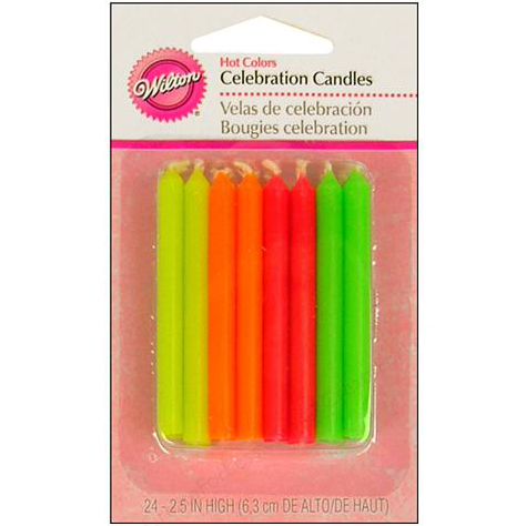 Wilton Neon Colors Candles