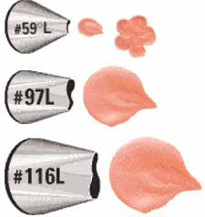 Wilton Left Handed Decorating Tip set #59/97/116 